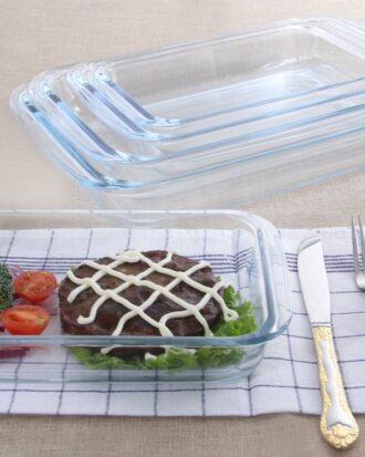 Luciano High Borosilicate Rectangle glass bakeware 2PC Set