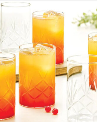 Luciano Meadow 350ml Borosilicate Glass Cups 6pcs