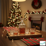 Luciano Cristal 800ml Glass Bottle and 4 300ml Cups Set (5pc Set) - Image 3