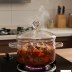 Luciano High Borosilicate 1900ml Glass Pot with Lid and Handles