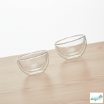Luciano 2Pcs 300Ml Borosilicate Double Wall Glass Salad Bowl Set 1. Heat Resistant 2. Combination: 300Ml X 2Pcs 3. Packing: 2Pcs/Bubble Bag/Color Box / 12SETS/CTN - Image 5