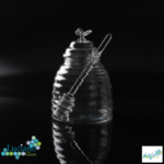Luciano High Borosilicate Glass Honey Pot with Spoon 480ml - Image 3