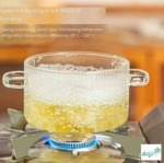 Luciano Gift Borosilicate Transparent Glass Pot with Lid Bear Top 1500ml - Image 3