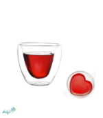 Luciano 80ml Borosilicate Single Wall 2PC Cup in Gift Box (Heart Shape)
