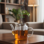 Luciano Borosilicate Glass Tea Pot 1000ml with SS304 Lid and Filter Color Box