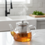 Luciano Borosilicate Glass Tea Pot 600ml with SS304 Filter Color Box