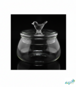 Luciano Borosilicate 300ml Glass Sugar Pot with Bird Lid - Image 5