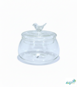 Luciano Borosilicate 500ml Glass Sugar Pot with Bird Lid - Image 2