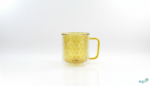 Luciano 380ml Borosilicate Double Wall Glass with Embossed Yellow Color Inside Wall - Image 2