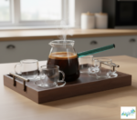 Luciano Borosilicate 650Ml Glass Coffee Warmer-Green