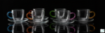 Luciano 12PC Set 6x70Ml Borosilicate Double Wall Coffee Glass Cup +12Cm Saucer - Image 3