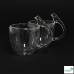 Luciano 80Ml Borosilicate Double Wall Espresso Glass Cup Bird Figurine Handle 2Pcs Set - Image 3