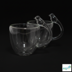 Luciano 80Ml Borosilicate Double Wall Espresso Glass Cup Bird Figurine Handle 2Pcs Set - Image 7