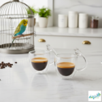 Luciano 80Ml Borosilicate Double Wall Espresso Glass Cup Bird Figurine Handle 2Pcs Set - Image 9