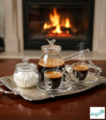 Luciano 80Ml Borosilicate Double Wall Coffee Glass Cup Bird Figurine Handle 2Pcs Set+11Cm Saucer 2Pcs - Image 6