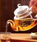 Luciano 800ml Borosilicate Glass Tea Pot with Glass Cover and Filter - Image 2