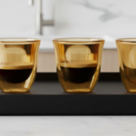 Luciano 4Pcs Set 70Ml Ion Plating Amber Borosilicate Cawa Glass