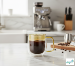 Luciano High Borosilicate 250ml Double Wall Glass Yellow with Handle