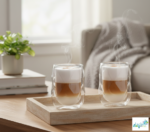 Luciano 80ml Borosilicate Double Wall Glass 2PC Cup in Gift Box