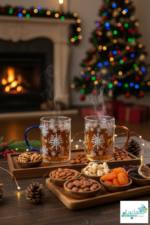 Luciano Gift Borosilicate Single Wall Glass Mug Set (red and blue handles) 400ml x 2 Color Box