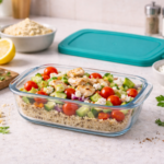 Luciano High Borosilicate Rectangular Glass Bakeware with PP Lid 1l (26.7x16.1x4.7cm)