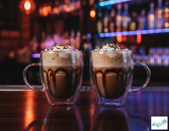 LUCDWB350v2.png Luciano High Borosilicate Round Glass Double Wall Glass cups with handles 350ml - 2pc set - Image 1