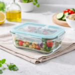 Luciano High Borosilicate Rectangular Glass Food Container with Vent Lid 370ml 15.2x11.3x5.7cm