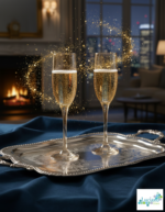 Luciano 190Ml Cristal Cups 2Pcs Set Gold Color