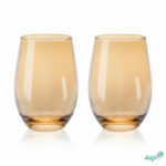 Luciano 400Ml Cristal Cups 2Pcs Set Gold Color - Image 2