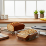 Luciano High Borosilicate Ribbed design Glass loaf pan  2sets with PE Lid 27x14x72cm