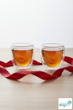 Luciano Ribbon Borosilicate Double Wall Glass Cup Set 90ml x 2 Color Box - Image 4