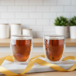 Luciano Borosilicate Double Wall Glass Cup Set 350ml x 2 Color Box