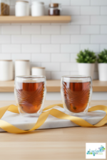 Luciano Borosilicate Double Wall Glass Cup Set 350ml x 2 Color Box