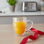 Luciano Ribbon Borosilicate Double Wall Glass Mug Set 350ml x 2 Color Box