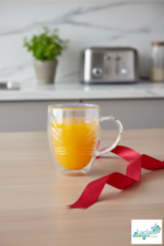 Luciano Ribbon Borosilicate Double Wall Glass Mug Set 350ml x 2 Color Box