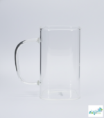 Luciano 270ml High Borosilicate Single Wall Square Glass Cup with Transparent Handle White Box - Image 2