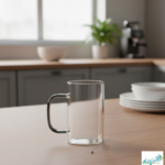 Luciano 270ml High Borosilicate Single Wall Square Glass Cup with Black Handle White Box