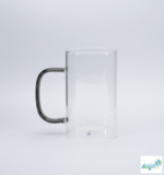 Luciano 270ml High Borosilicate Single Wall Square Glass Cup with Black Handle White Box - Image 2
