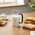 Luciano 350ml High Borosilicate Single Wall Square Glass Cup with Black Handle White Box