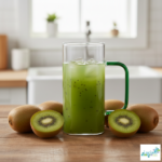 Luciano 350ml High Borosilicate Single Wall Square Glass Cup with Green Handle White Box